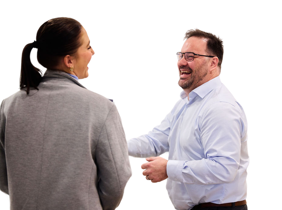Dr Manus Bosman greeting a patient at Bosman Clinic